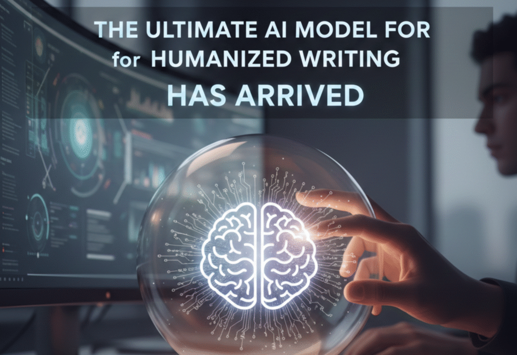 Screenshot of the AI model for humanized writing generating natural content