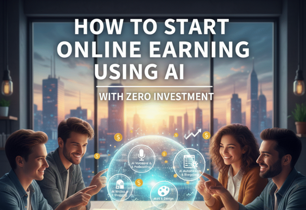 Online earning using AI with zero investment for beginners