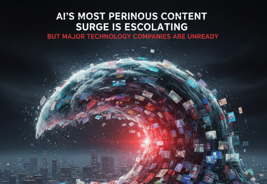 AI Dangerous Content Wave with deepfakes, fake news, and AI-generated misinformation
