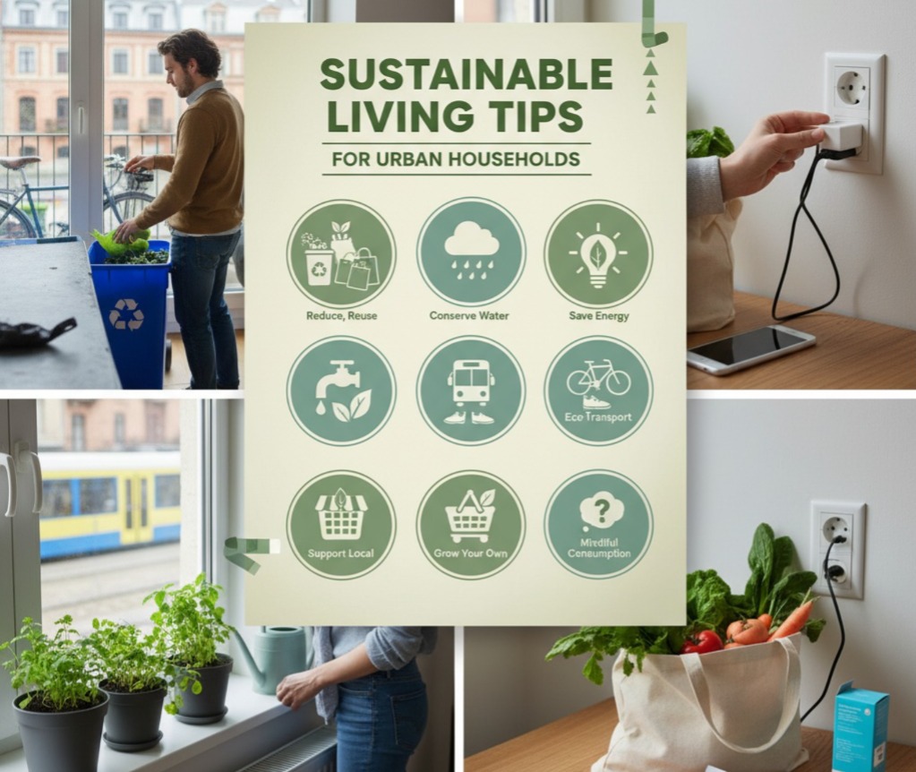 Eco-friendly sustainable living tips for urban households