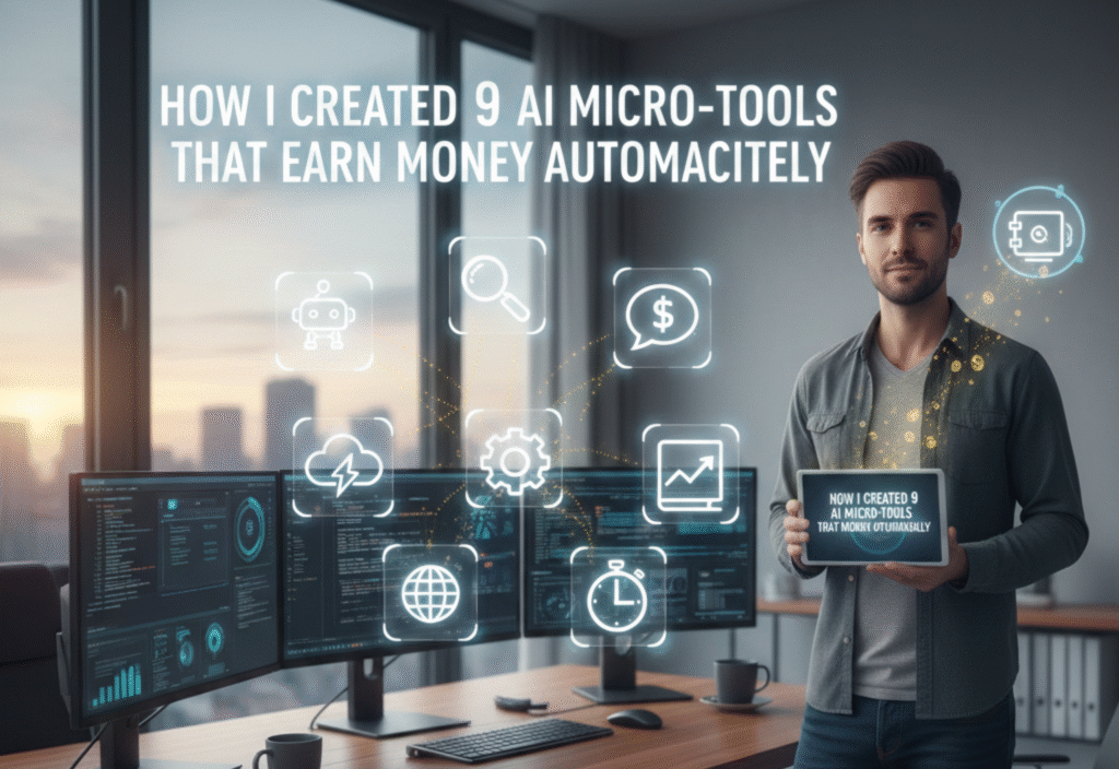 How I Created 9 AI Micro-Tools That Earn Money Automatically AI Micro-Tools generating automated passive income