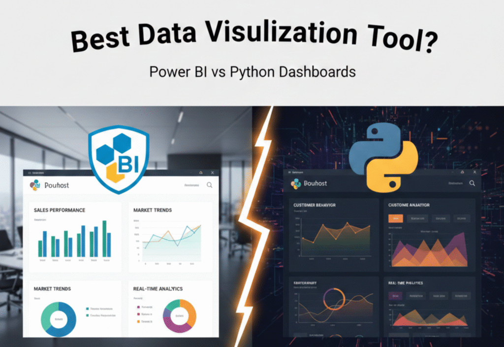 Power BI vs Python dashboard comparison for data visualization