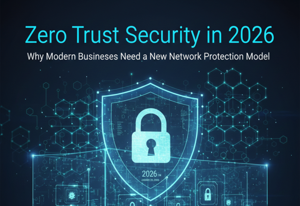 Zero Trust Security model protecting modern business networks in 2026