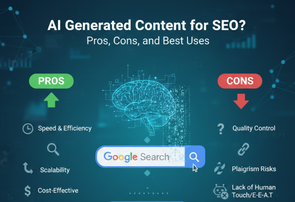 AI-generated content improving SEO rankings on multiple platforms