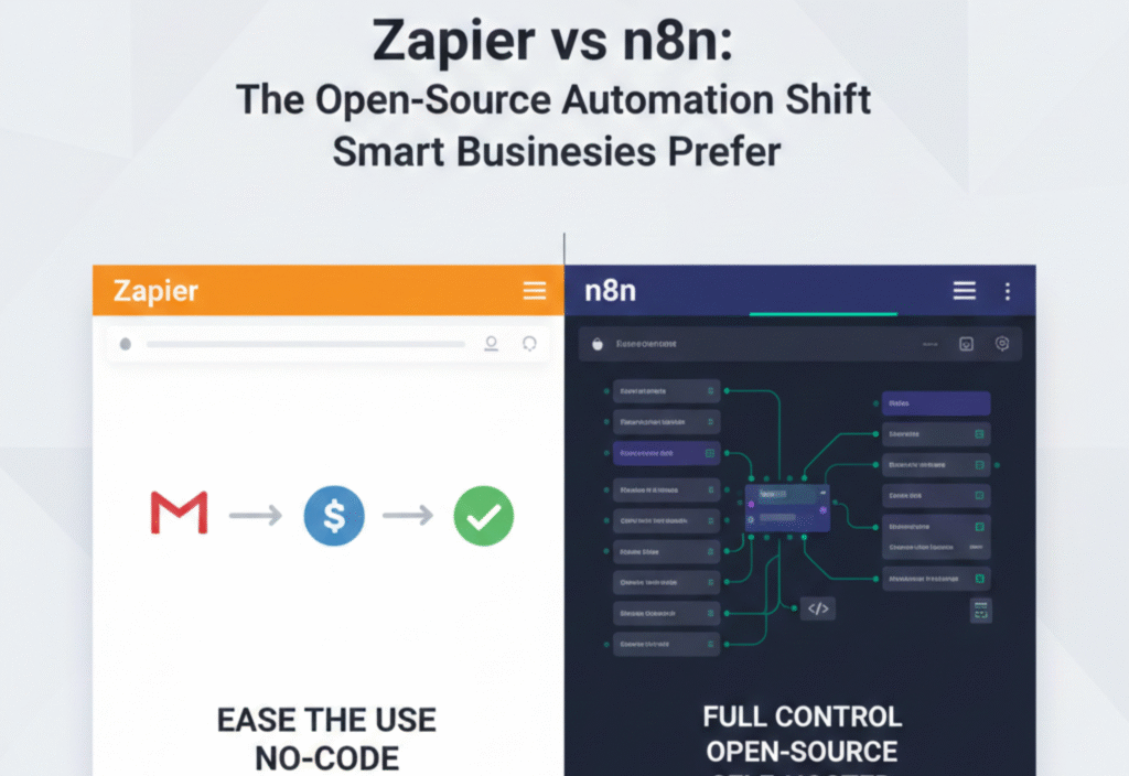 n8n vs. Zapier: Why Smart Businesses are Switching to Open-Source Automation n8n vs Zapier workflow automation comparison