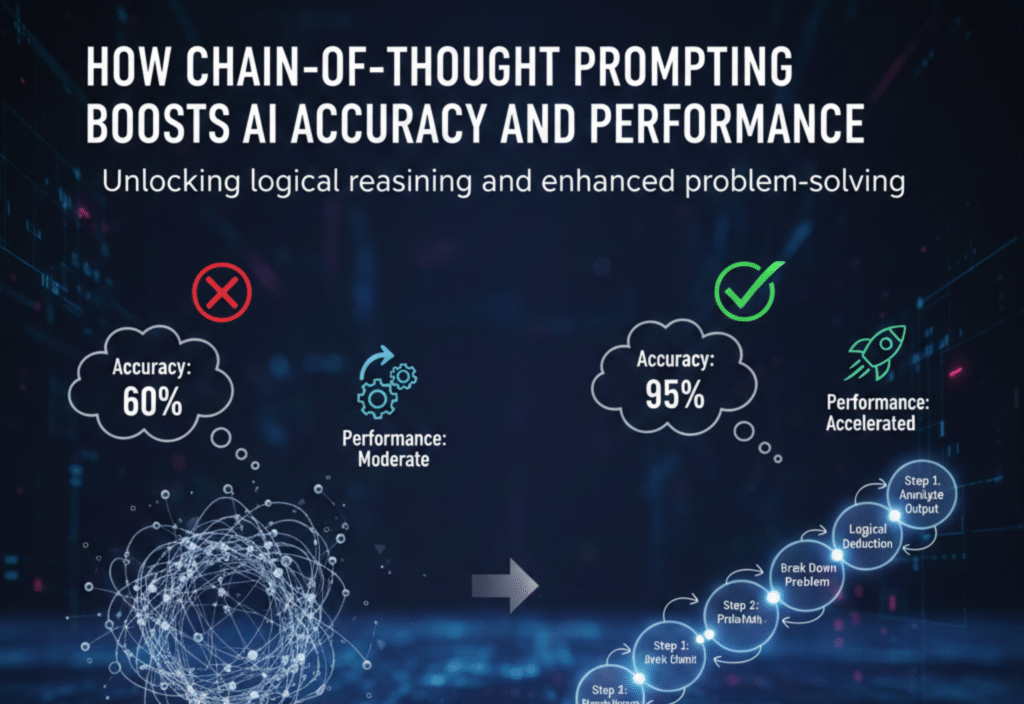 How Chain-of-Thought Prompting Boosts AI Accuracy and Performance “AI reasoning step by step using Chain-of-Thought Prompting for higher accuracy”