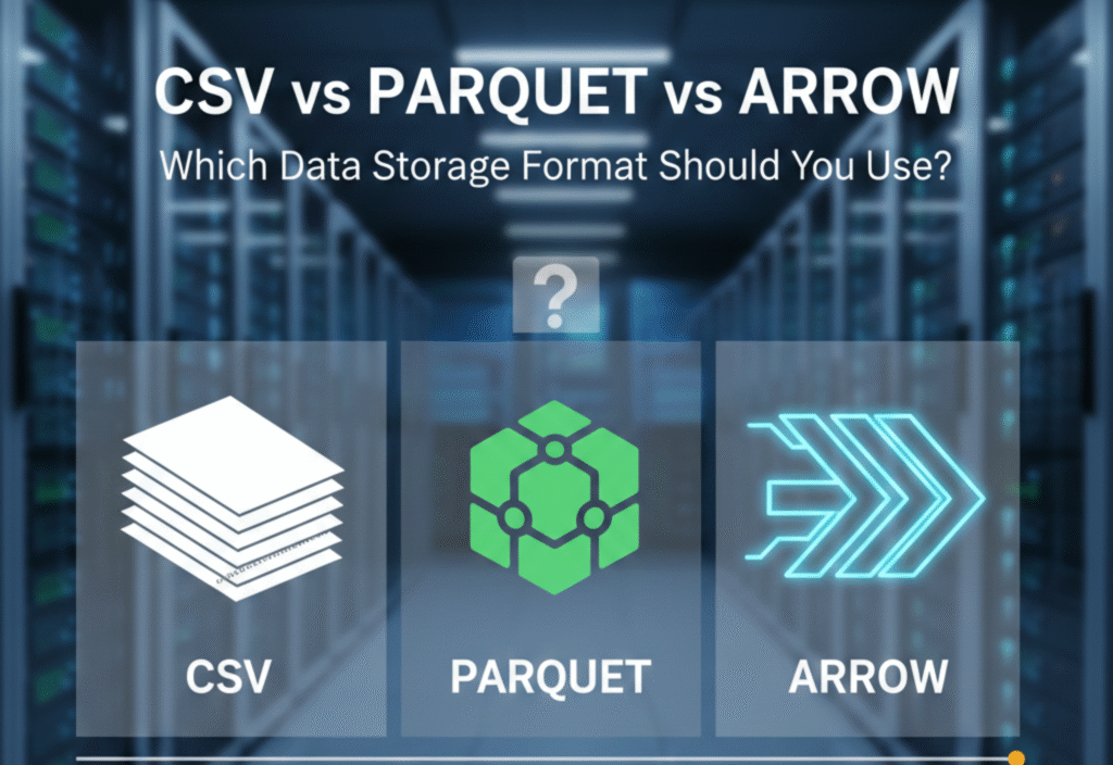 CSV vs Parquet vs Arrow: Which Data Storage Format Should You Use? CSV vs Parquet vs Arrow data storage comparison