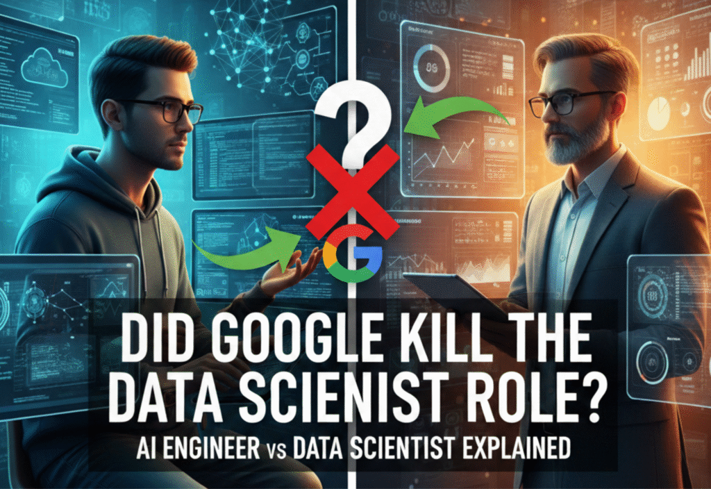 AI Engineer vs Data Scientist comparison concept
