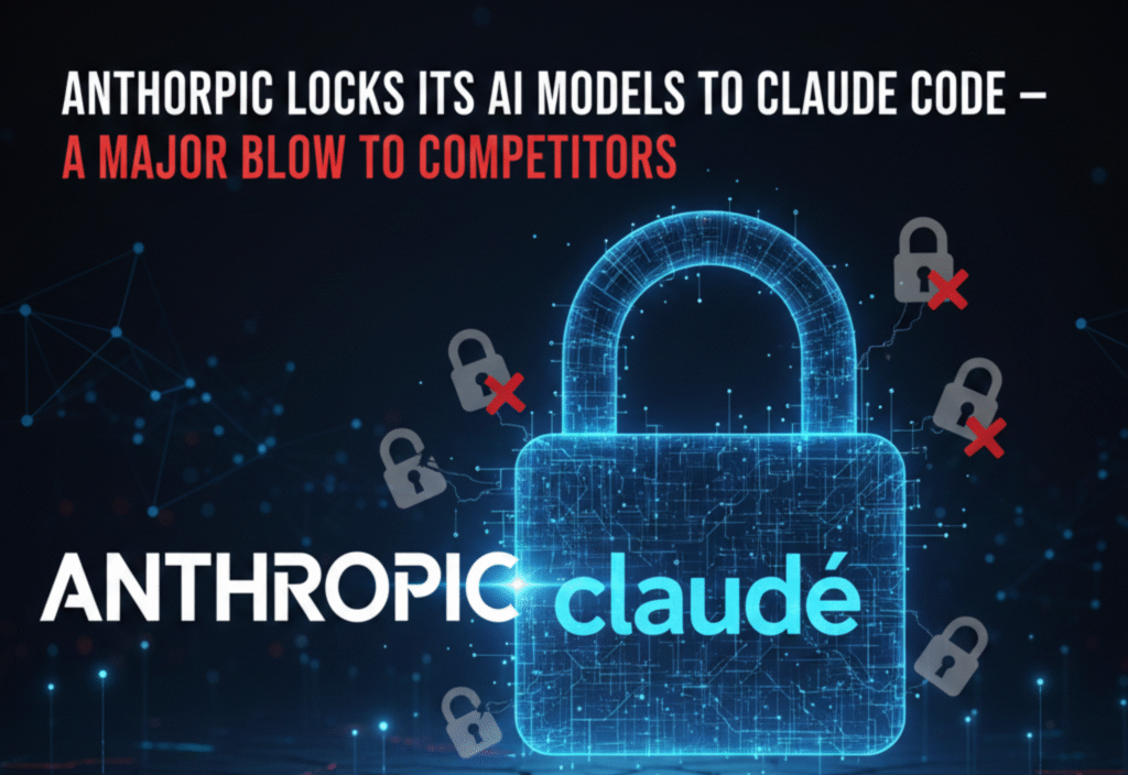 Anthropic AI models locked to Claude Code platform