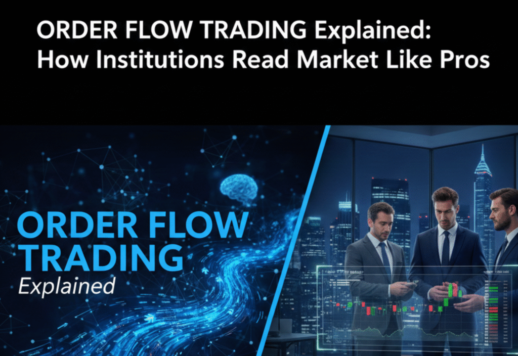 Order flow trading chart showing how institutions read market orders