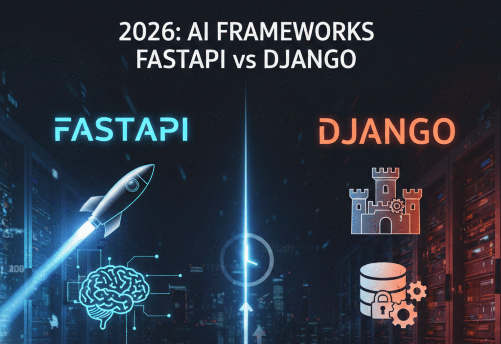 FastAPI vs Django (2026): Best Framework for High-Performance AI Applications FastAPI vs Django 2026 is one of the most debated choices for developers building AI applications. In 2026, creating high-performance AI systems isn’t just about designing models—it’s about deploying them efficiently and scaling seamlessly. Choosing the right framework, whether FastAPI or Django, can determine the speed, reliability, and scalability of your AI applications.