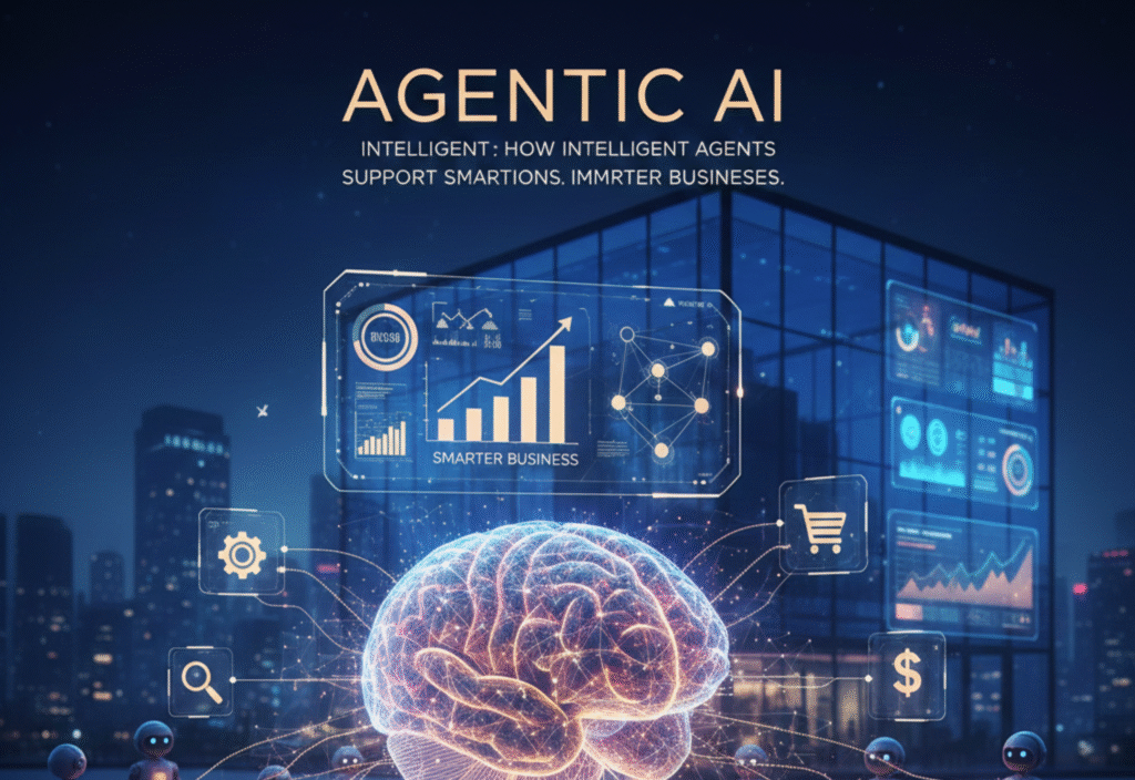 Agentic AI: How Intelligent Agents Support Smarter Businesses Business professionals using Agentic AI for smarter decision-making