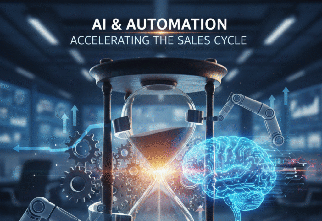 Sales team using AI and automation tools to speed up a slowing sales cycle