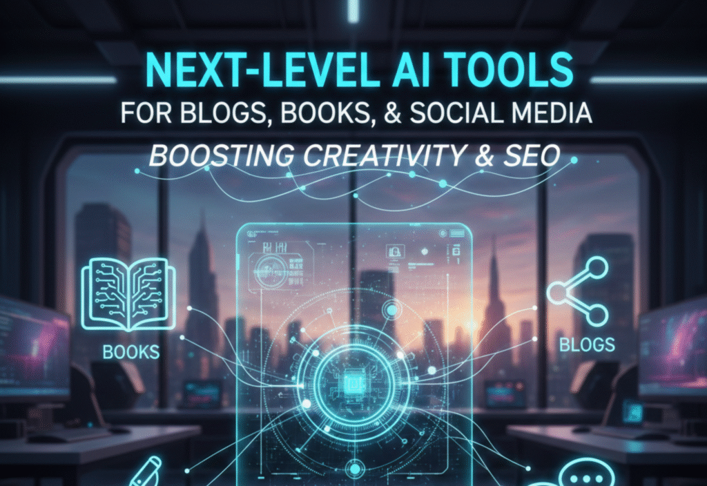 AI Content Tools 2026 helping bloggers create SEO-friendly articles, generate ideas, and optimize content