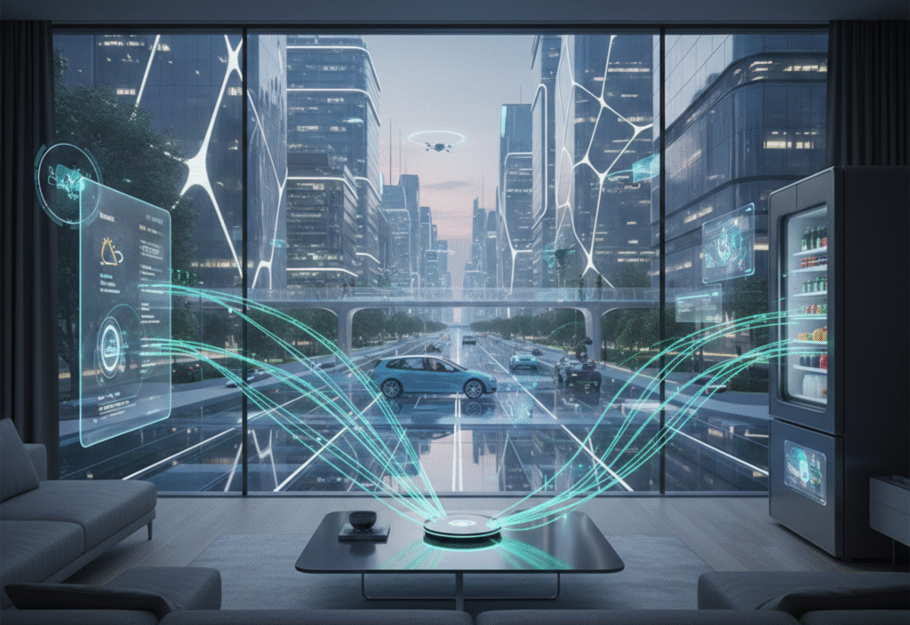 Ambient AI in smart homes, city traffic, energy management, security systems, and wearable health monitoring