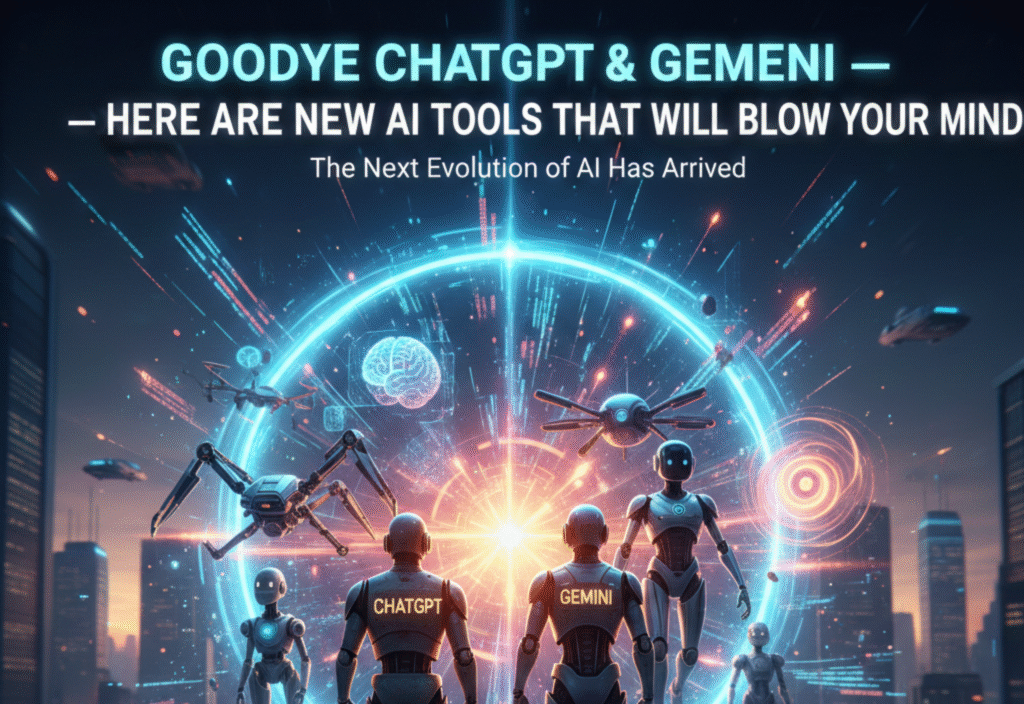 Next-generation AI tools creating content, analyzing data, and optimizing workflows