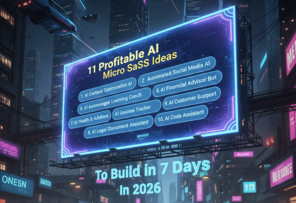 Discover 11 Profitable AI Micro SaaS Ideas 2026 You Can Build in 7 Days