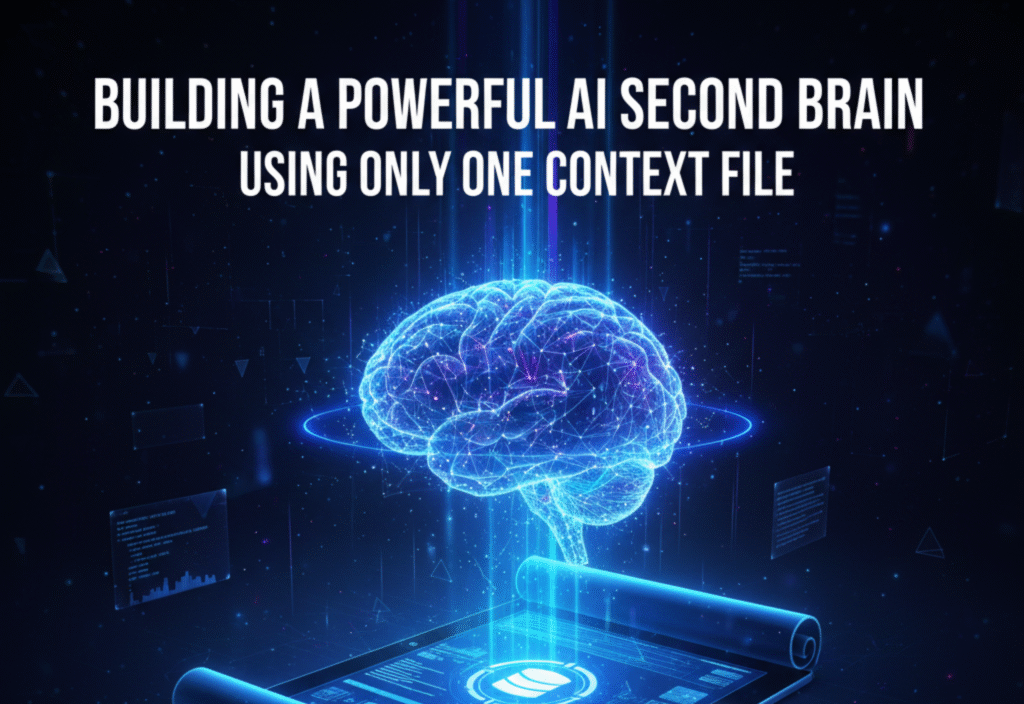 AI second brain concept with a single context file for knowledge management
