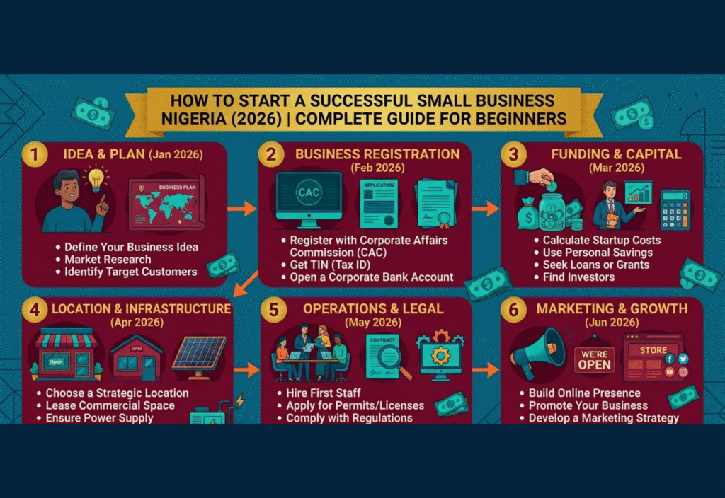How to Start a Successful Small Business in Nigeria: Complete Guide for Beginners (2026) How to start a small business in Nigeria step by step guide for beginners
