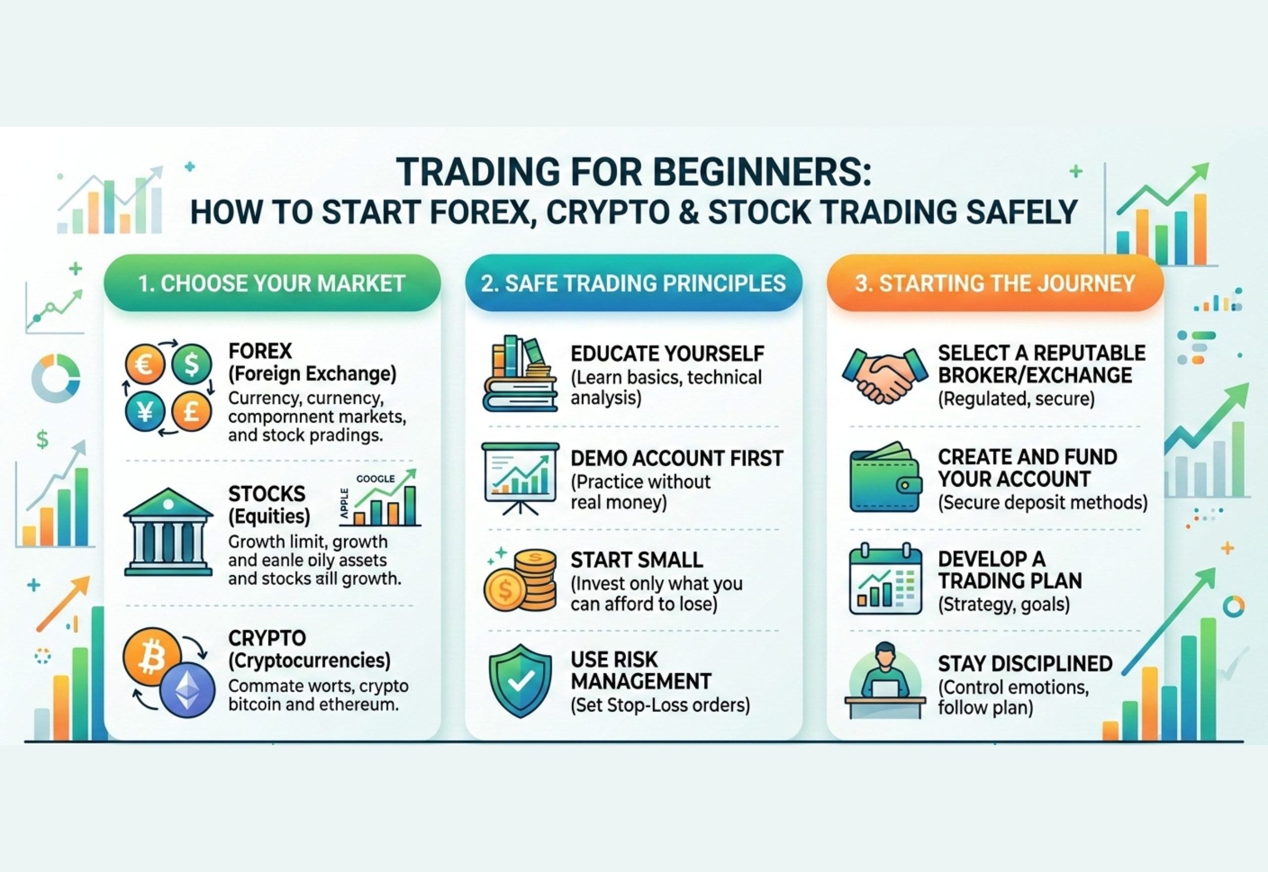 Trading for Beginners: Forex, Crypto & Stock Guide