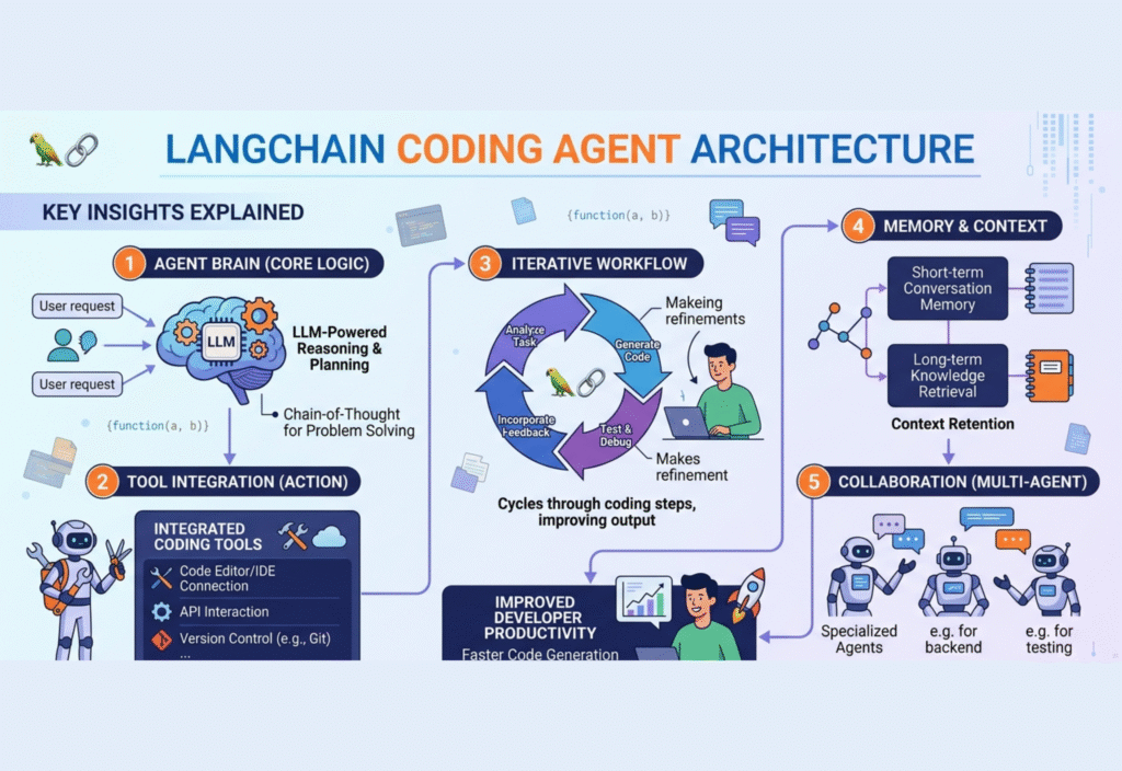 LangChain Releases Coding Agent Architecture — Key Insights Explained LangChain coding agent architecture diagram showing AI code generation and execution workflow