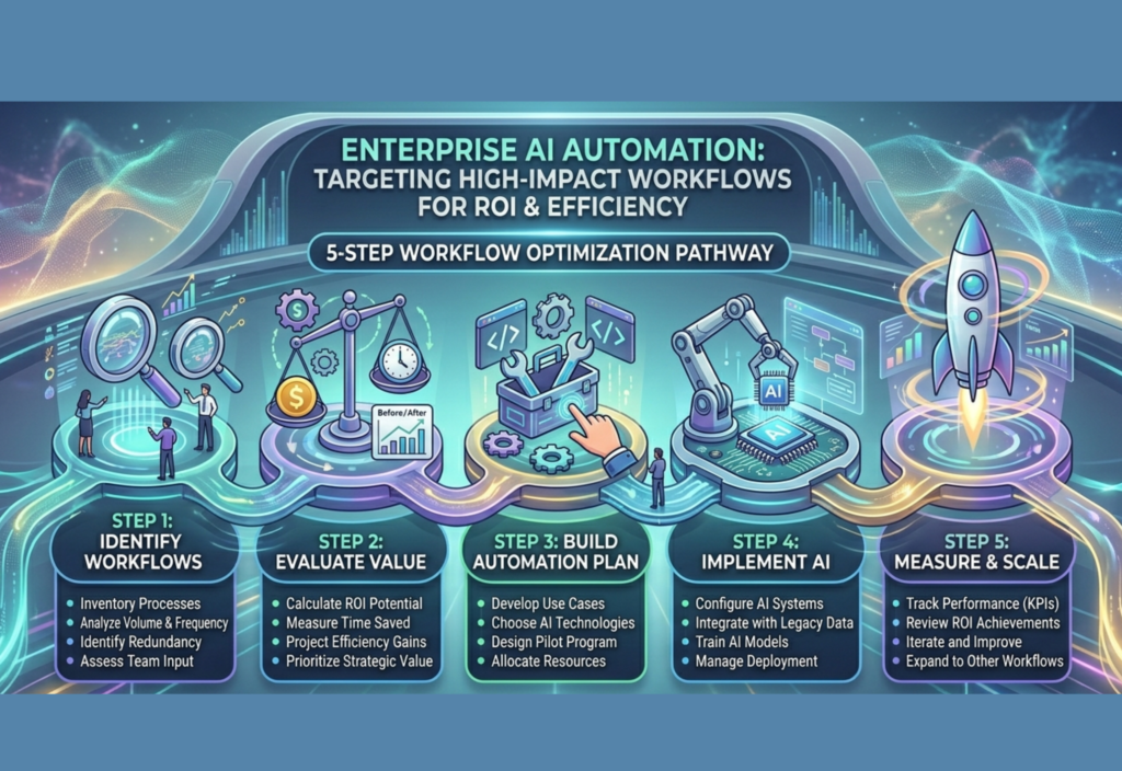 Enterprise AI Automation targeting high-impact workflows to improve ROI and business efficiency