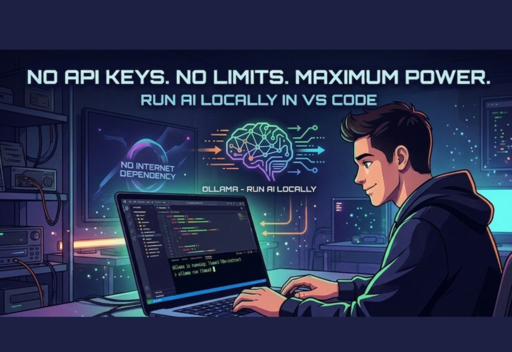 Local AI in VS Code running Ollama models without API keys