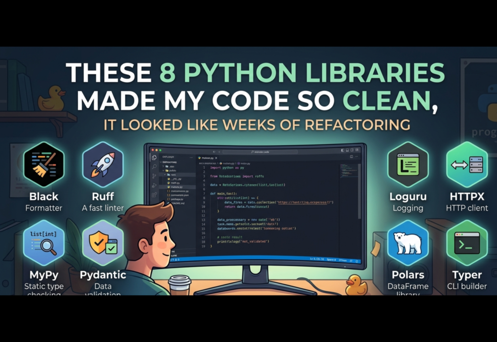Python libraries for clean code development illustration