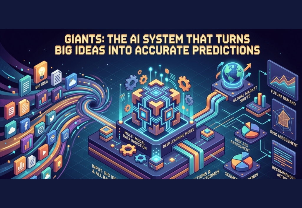 GIANTS AI System analyzing data to generate accurate predictions using machine learning and predictive intelligence