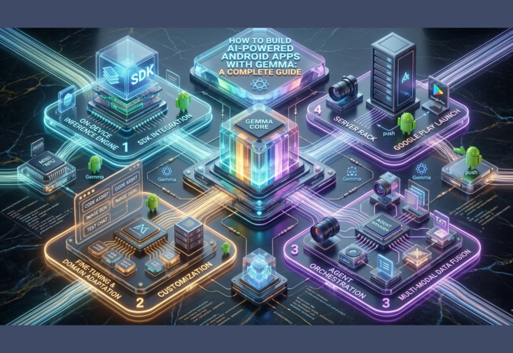 How to Build AI-Powered Android Apps with Gemma: A Complete Beginner-to-Advanced Guide AI Android Apps with Gemma development workflow on Android smartphone screen