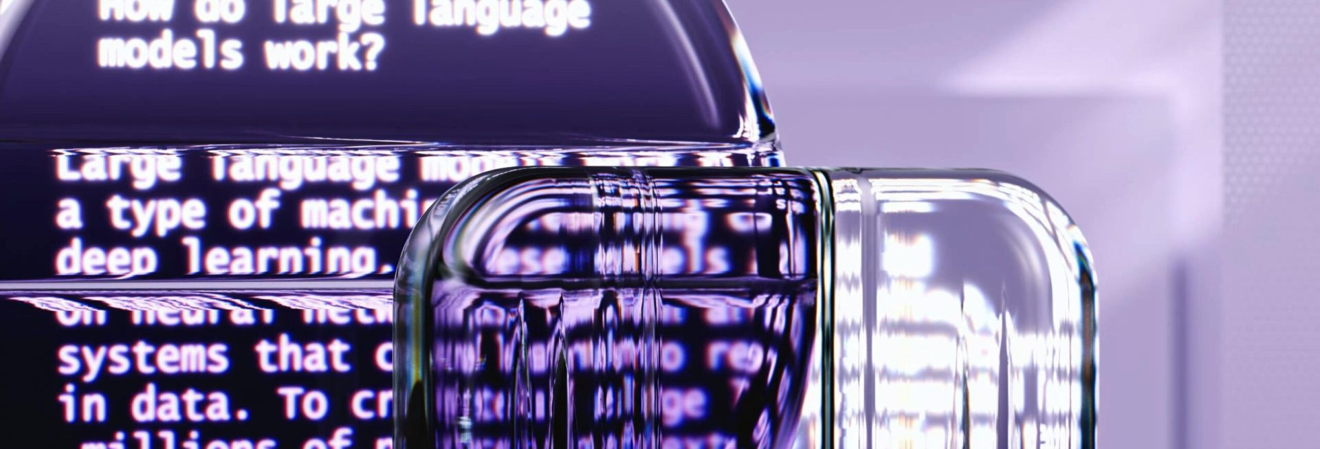 Abstract representation of large language models and AI technology.
